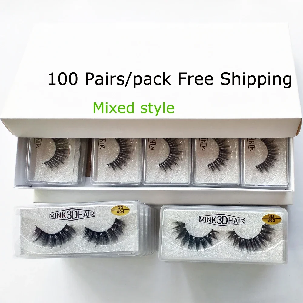 10 Pairs 3D Mink Lashes Vendors Natural False Eyelashes Makeup Eye Lashes Fake Eyelashes Bulk