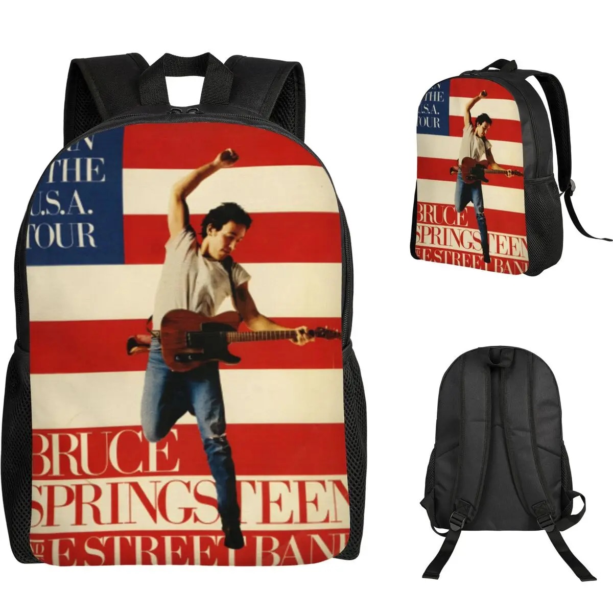 Bruce Springsteen Vintage Backpack Student Boys Girls BookBag School Bag Laptop Shoulder Bags