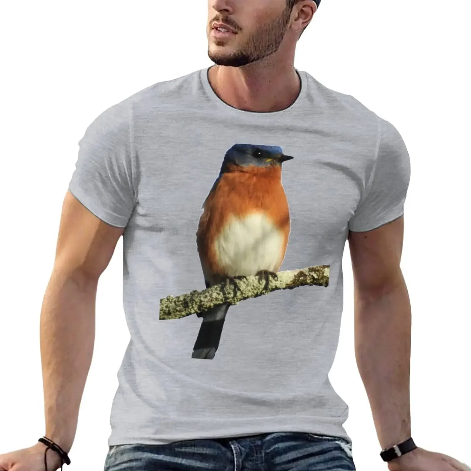 Eastern Bluebird T-Shirt boys whites summer clothes men workout shirt