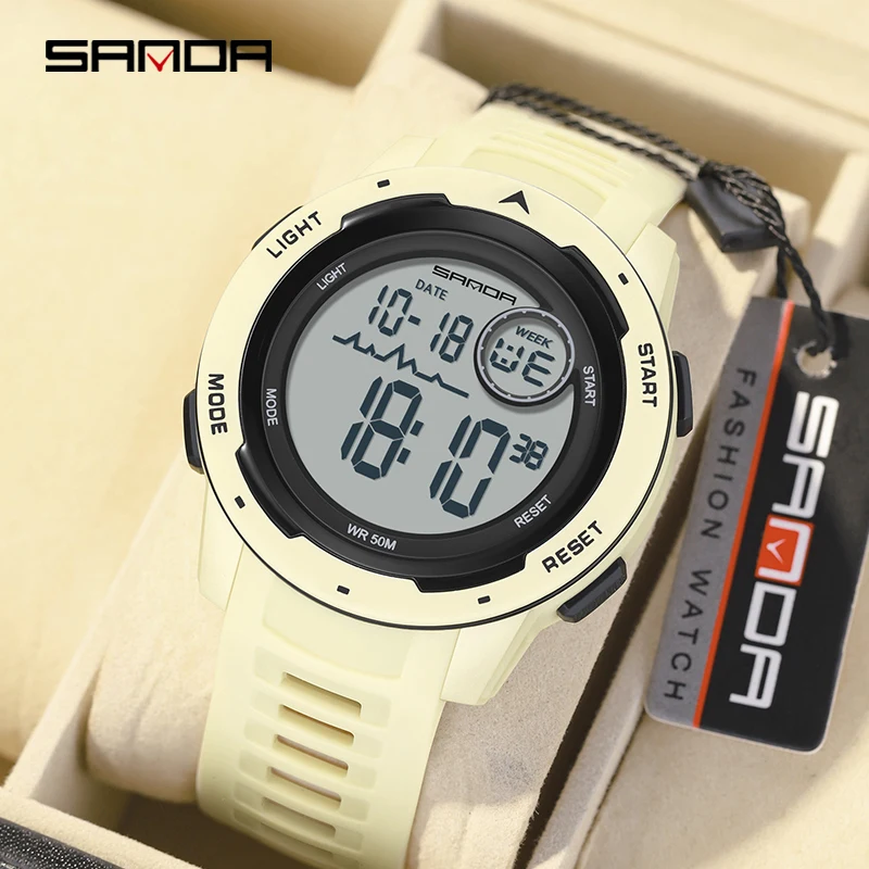 

Fashion Sanda Top Brand Outdoor Sports Men Watches Countdown Waterproof LED Digital Military Man Wristwatch Relogio Masculino