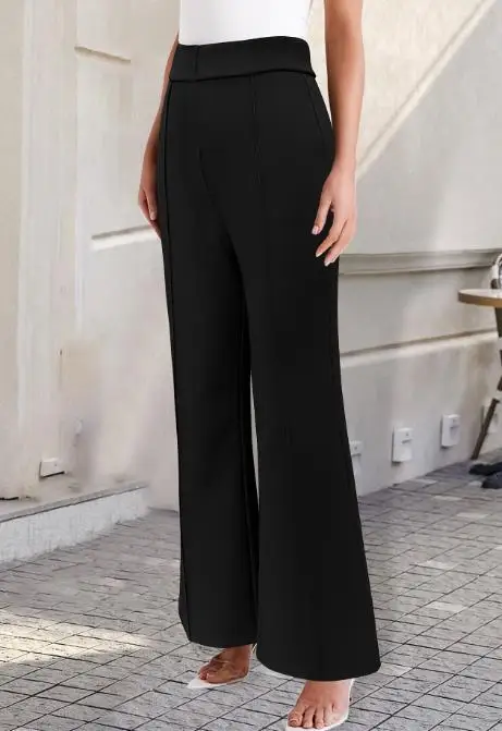 

Women's Versatile Wide Leg Pants Fashion Spring Autumn New Style Casual Commuter Micro Pull up Trousers