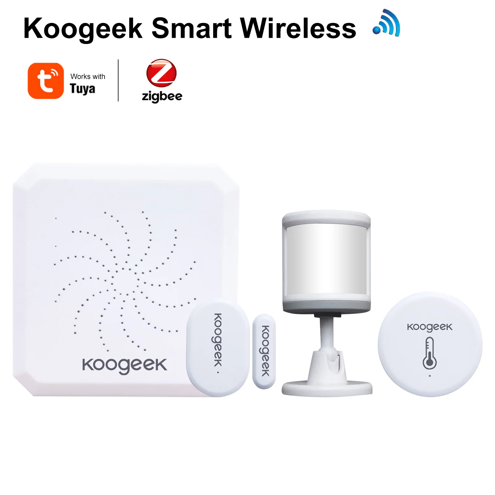 Koogeek Wireless WiFi Smart Home Security Alarm System Zigbee Gateway Host PIR Motion Detector Wireless Magnetic Door&Window 1