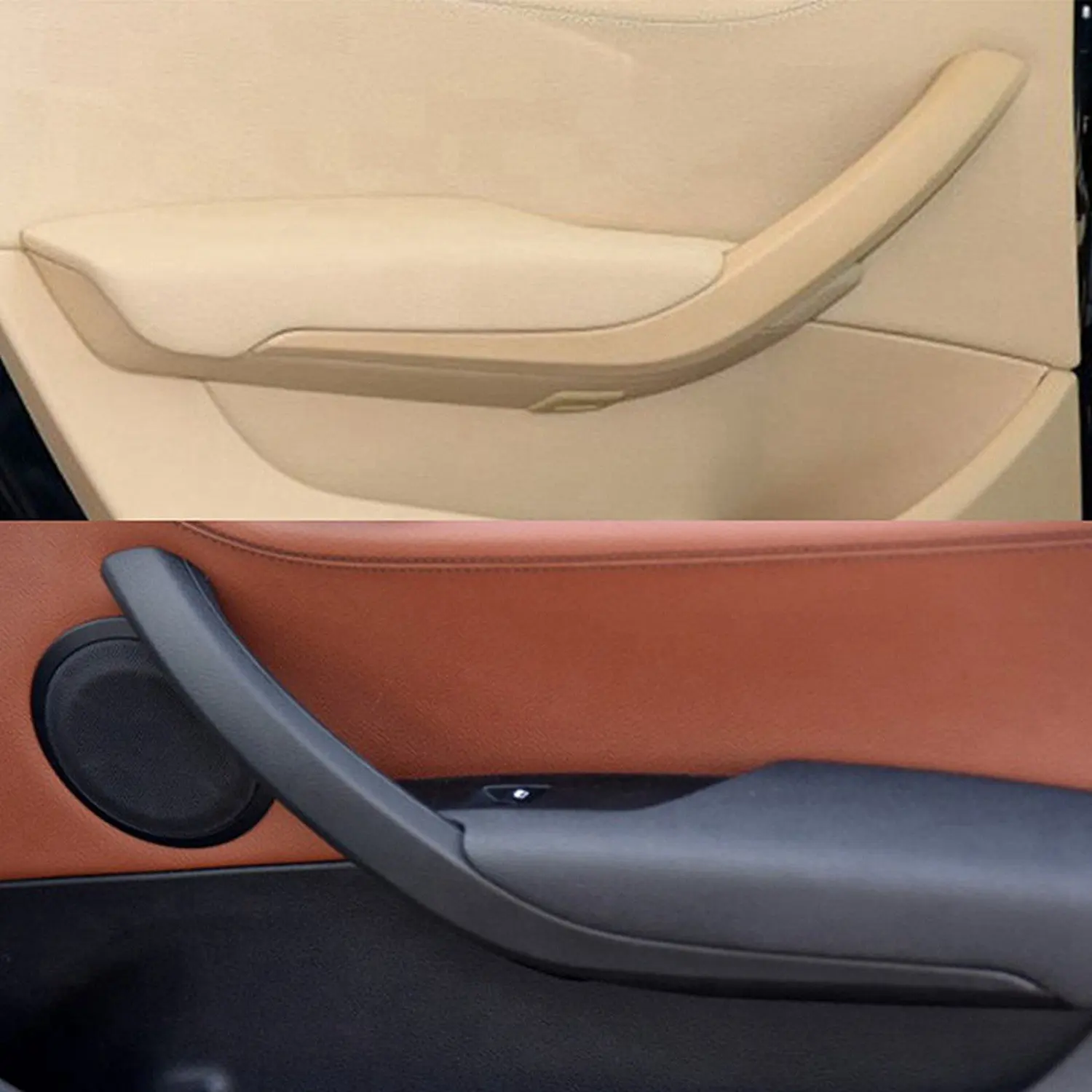 

1 Pair Car Left Right Inner Door Handle Cover For Bmw X1 E84 2010-2016 Black