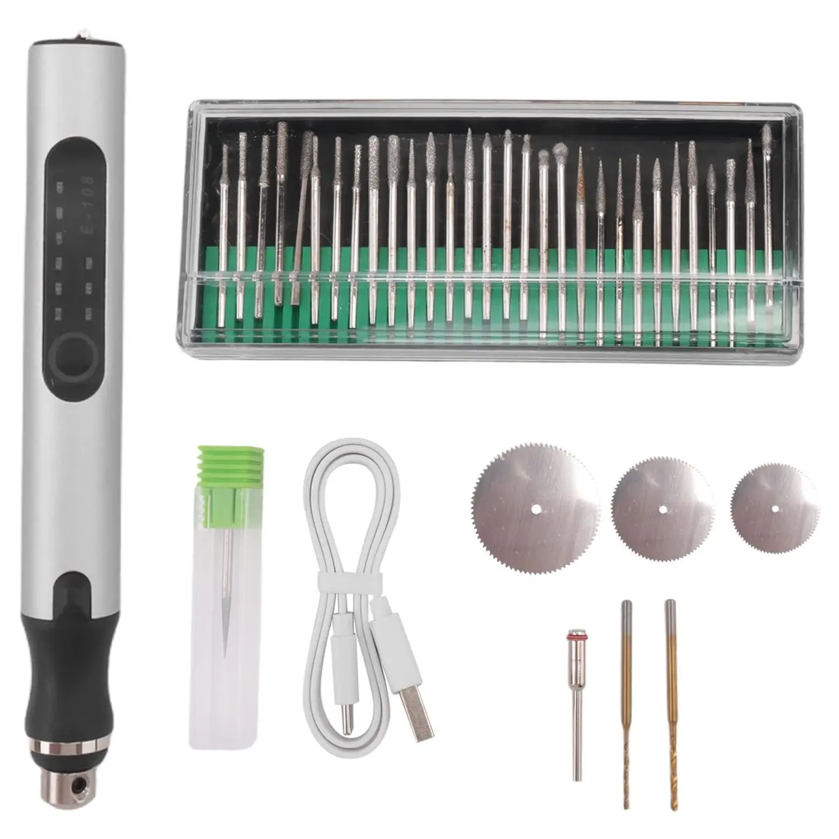 REST USB Professional Engraving Pen 30 Bits, Rechargeable Engraving Pen Cordless, Engraver Tool for Metal