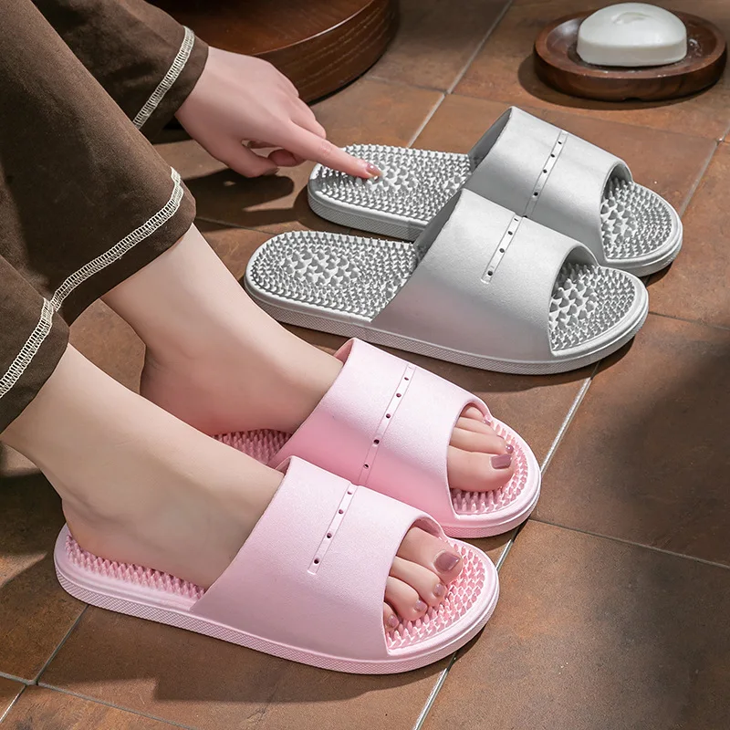 2026 Women Summer PVC Slippers Indoor Home Bath Non Slip Soft Wide Comfort Couple Slippers Unisex Outdoor Beach Flip Flops