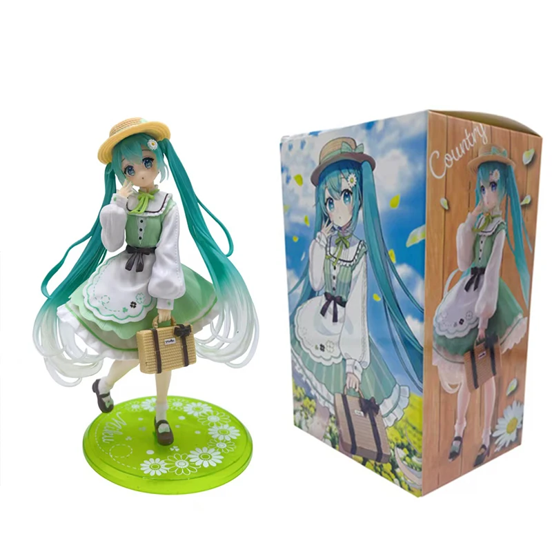 Animazione Anime Hatsune Miku X Cinnamoroll bambola Figura Hatsune Miku Cat Ear Hatsune Miku Carino fatto a mano in PVC Modello Kawaii regalo