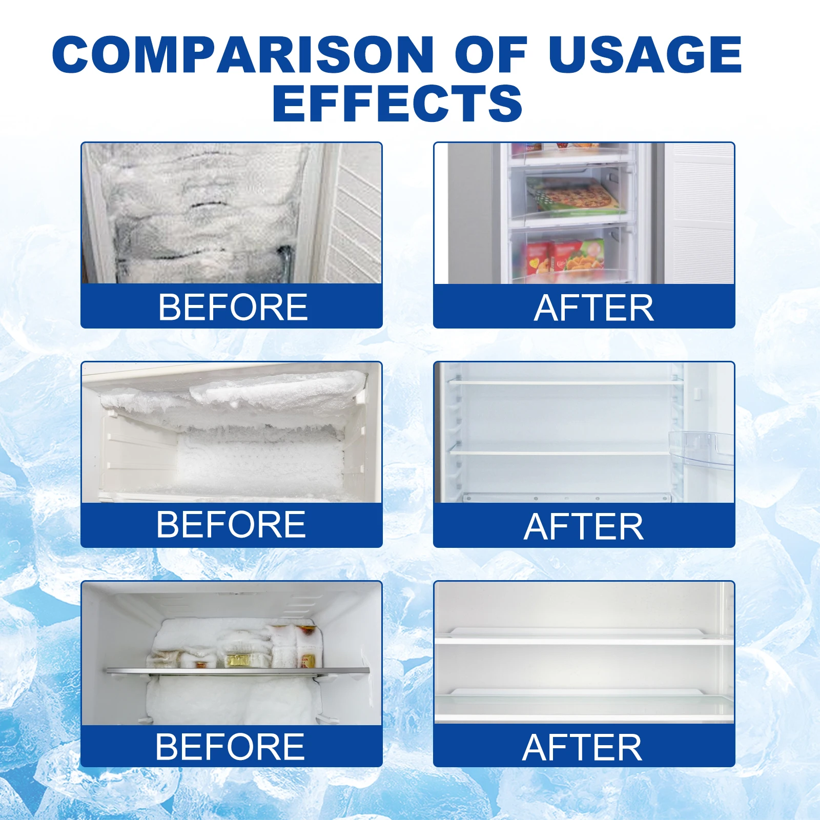 Household freezer quick defroster freezer deicing spray refrigerator deicing cleaning spray