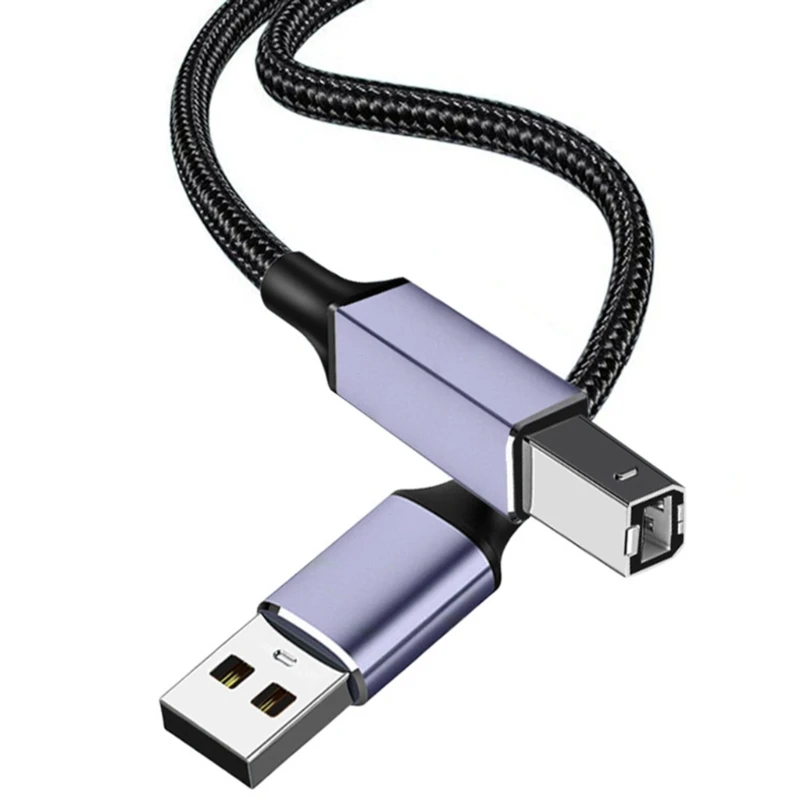 Efficient USB 2.0 to USB B Printer Cable for Printer and Music Equipment