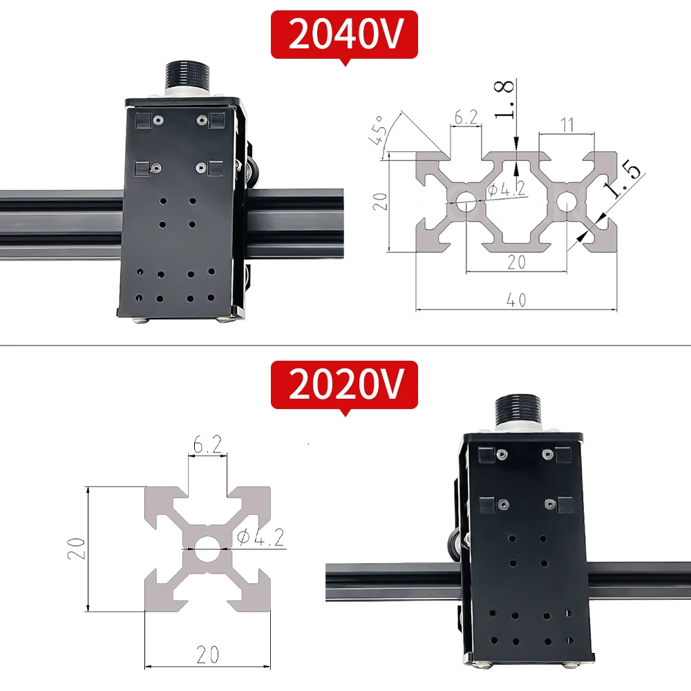 Liftable Up and Down Laser Focus Adjustment Holder for 2-Aixs CNC Laser Engraver to Adjust Height