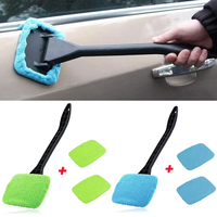 Auto Cleaning Wash Tool with Long Handle Car Window Cleaner Washing Kit Windshield Wiper Microfiber Wiper Cleaner Cleaning Brush