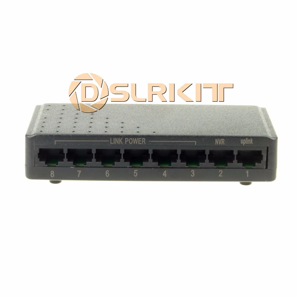 DSLRKIT 72 W 8 Ports 6 PoE-Injektor Power Over Ethernet Switch 48 V 2 A PMID6P2U