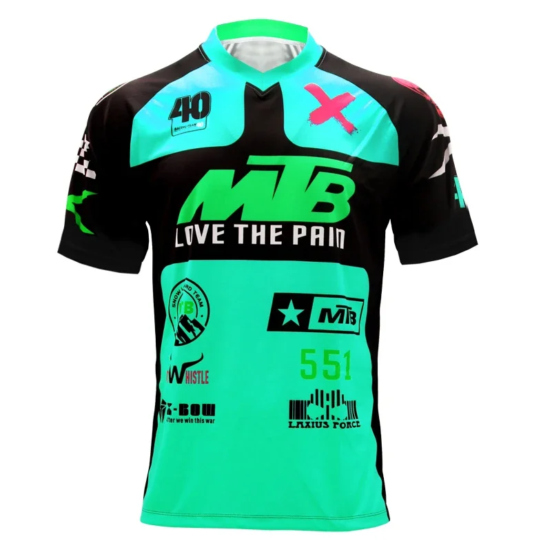 Explosion MTB Downhill Jersey Motorcycle Jersey Pro Cycling Jersey Competitive Race Mountain Bike Shirt Short Sleeve