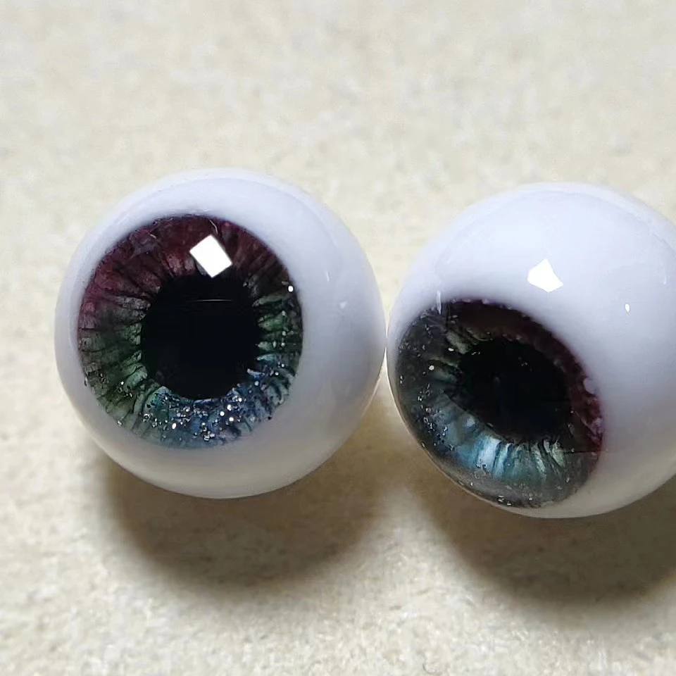 8mmドールアイズ レジン製 純円形眼球 小型 DIY手作りドールアクセサリー 眼球 BJDドール用 石膏製アイズ
