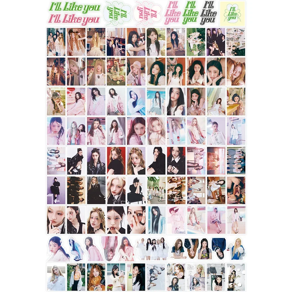 ILLIT Idol Girl New Album ILL LIKE YOU Series HD Printd Waterproof Sticker Decoration Notebook Photo Sticker Fans Gifts