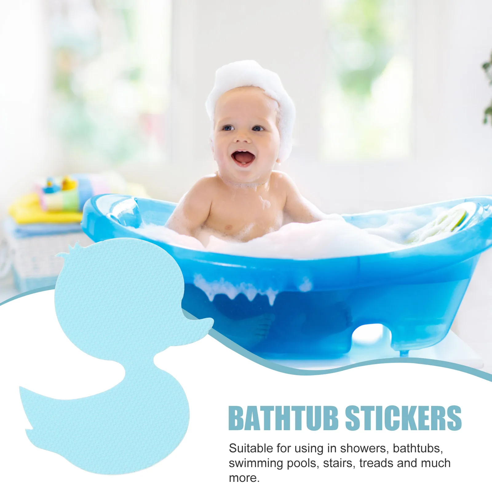 

24Pcs Peva Anti Skid Bathtub Stickers Shape Bathroom Floor Decals Non Adhesive Tapes For Shower Swimming Pool Stairs