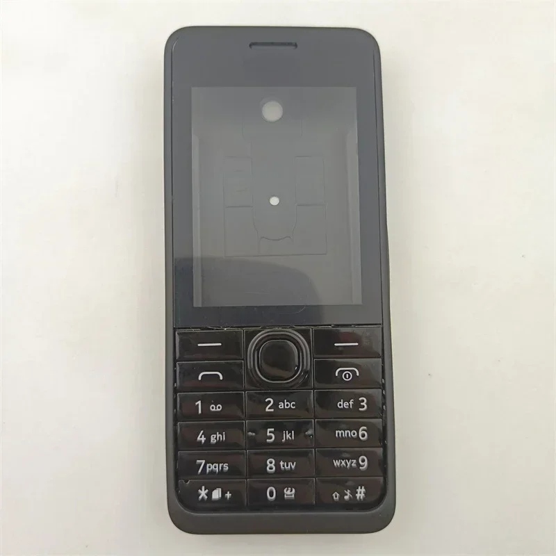 For Nokia 301 Full Housing Case Front Frame Battery Cover  English Keypad (NO Middle Frame) Replacement Parts