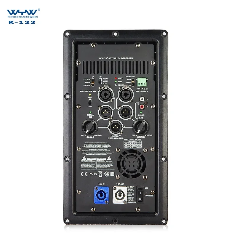 For 12 15 18 Inch Professional Active Speaker Digital Power Amplifier Rear Panel Module for Performing Home Theater