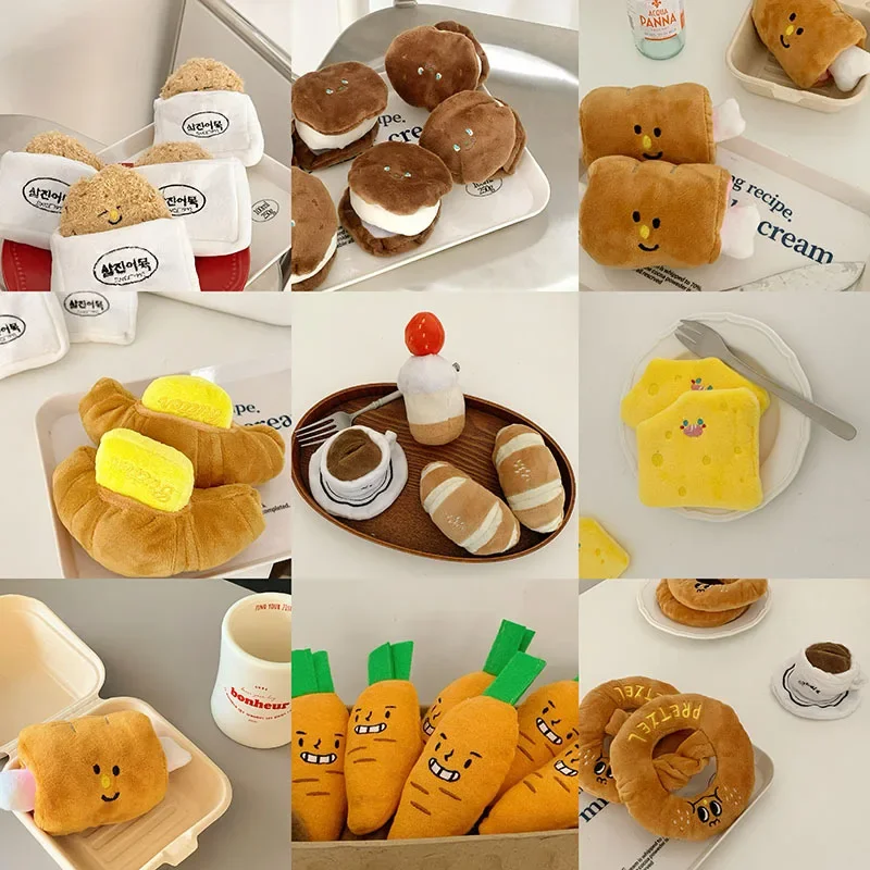 

Bread Hidden Food Sniffing Toys Pet Dogs Vocalizations Plush Toys Gnawing and Grinding Teeth Dog Toy Pet Products Puppy