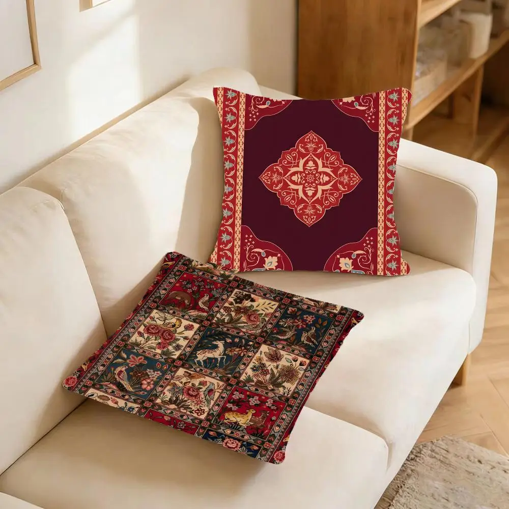 decor textile V-Vintage Persian Cushion Cover College student bedding Industrial Hotel Cafe Fluffy velvet