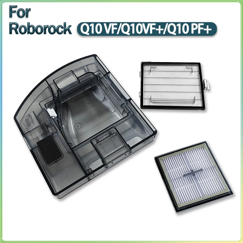 صندوق غبار لـ Roborock Q10 VF/Q10VF +/Q10 PF + جهاز آلي لتنظيف الأتربة ملحقات قطع غيار فلتر Hepa #1