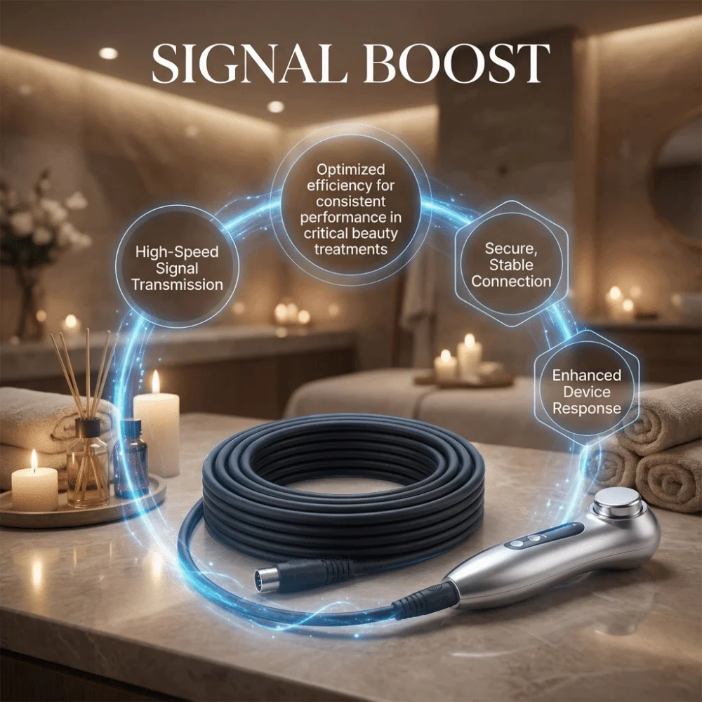Durable Flexible DIN 13 Pin Cable Plug and Play 9.8ft Extension Cord Beauty Equipment Cable for Nebulizer Cable Stage Equipment
