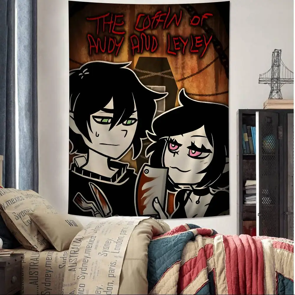 Game The Coffin Of Andy And Leyley Cartoon Tapestry Art Science Fiction Room Home Decor Wall Hanging Home Decor