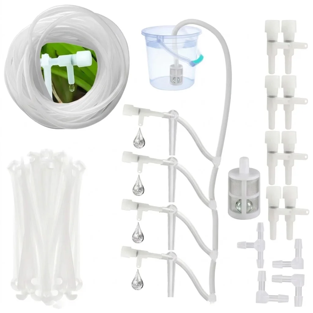 Efficient Garden Drip Irrigation Kit with Regulating Valve 4 7mm Hose Potted Plant Watering Device Water Saving Micro Dripper