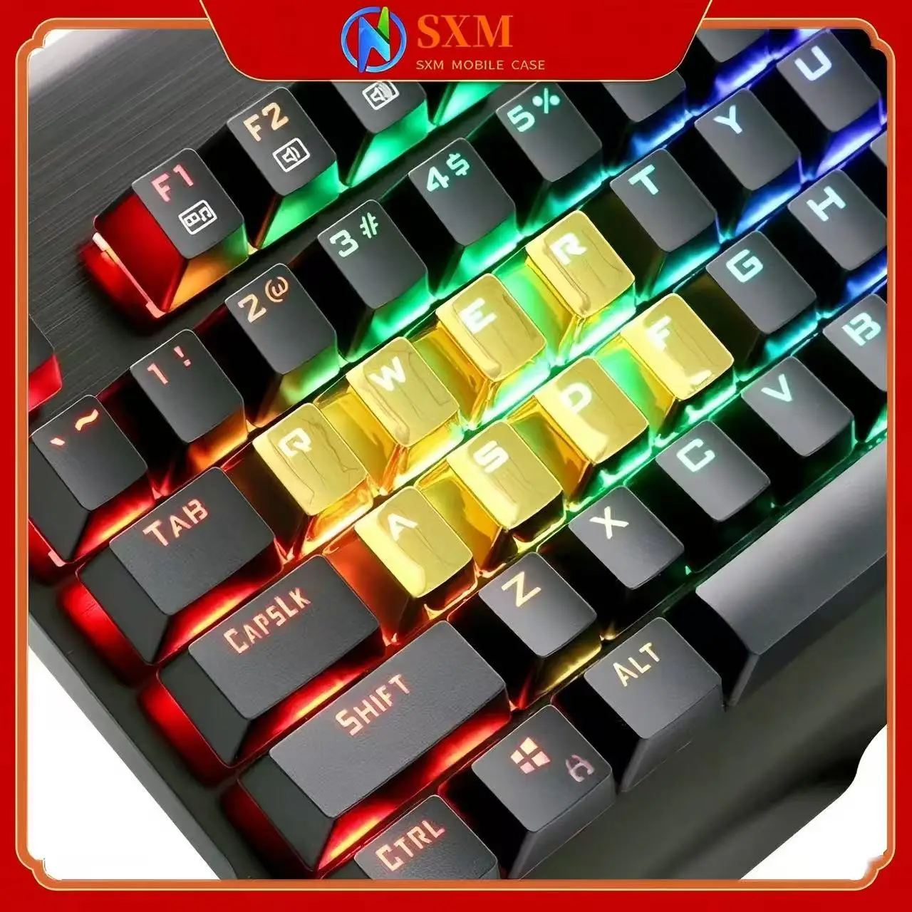 

Keycap PBT electroplated metal texture mechanical keyboard personalized translucent lol chicken set