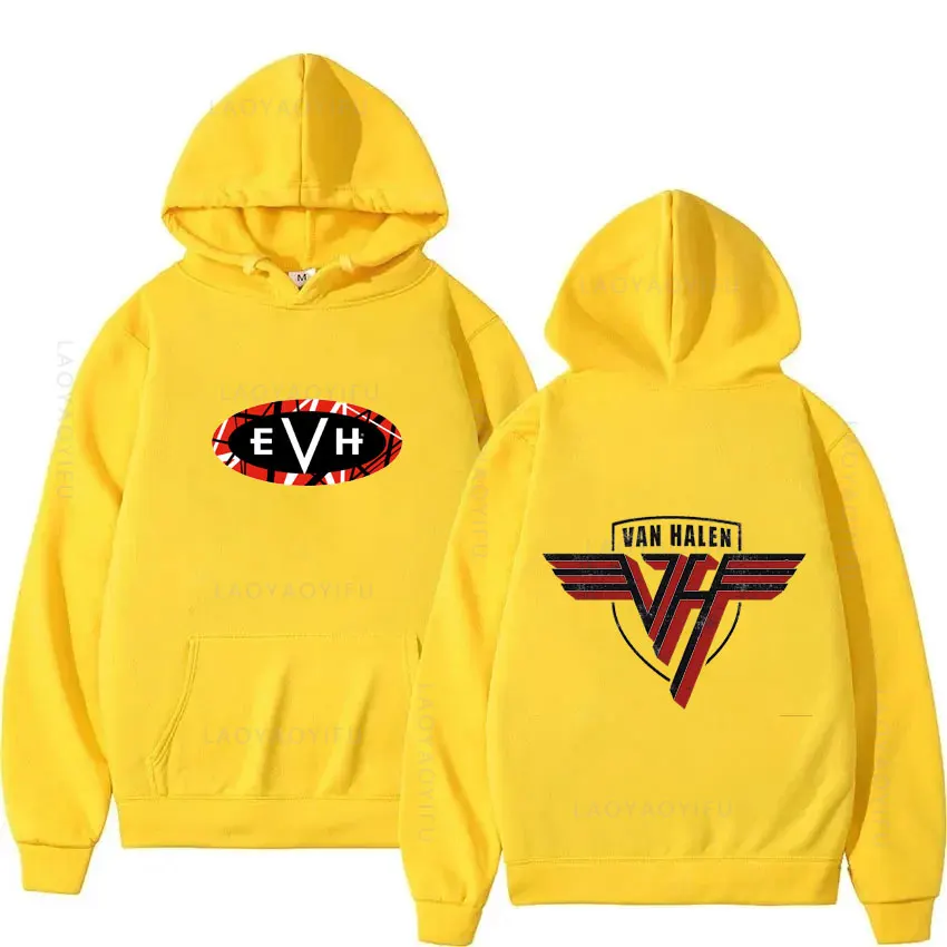 Eddie Van Halen Evh Theme New Hoodies and Sweatshirts Men & Essentials Hoodie Graphic Y2k Men\'s Clothing Hooded Shirt Autumn