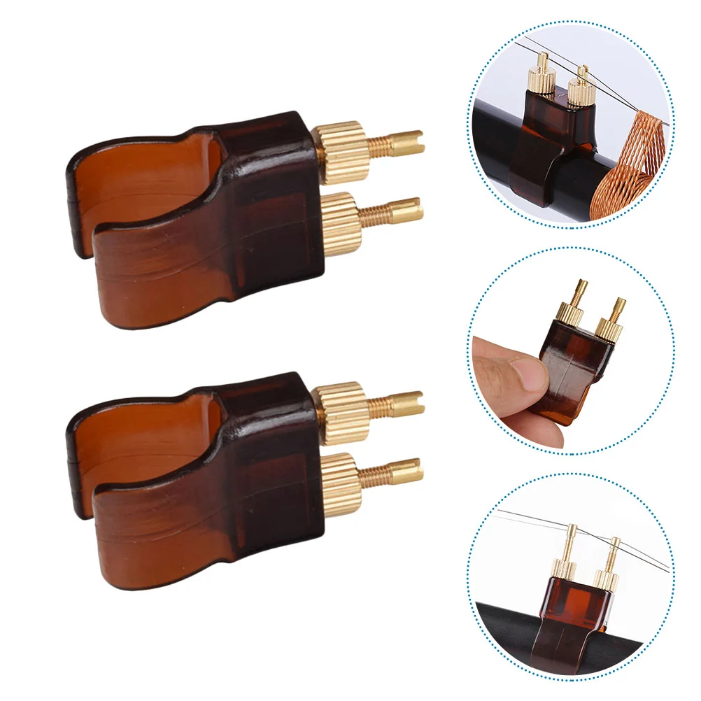 2 Pcs Erhu Tuning Fine-tuning Turner for Tuner H62 Brass Plastic Steel Abs Tuners Accessories