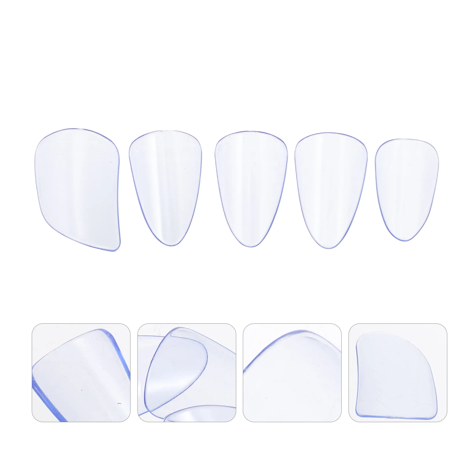 

5 Pcs Pipa Nails Covers Practice Tools Fingertip Protective Guitar Picks Parts Polycarbonate Accessories Fake