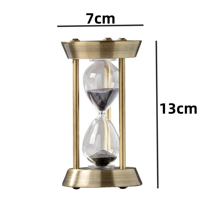 1/3/5/10/15 Minutes Retro Metal Hourglass Timer Classic Sandglass Sand Clock Living Room Ornaments Office Desktop Decor Crafts