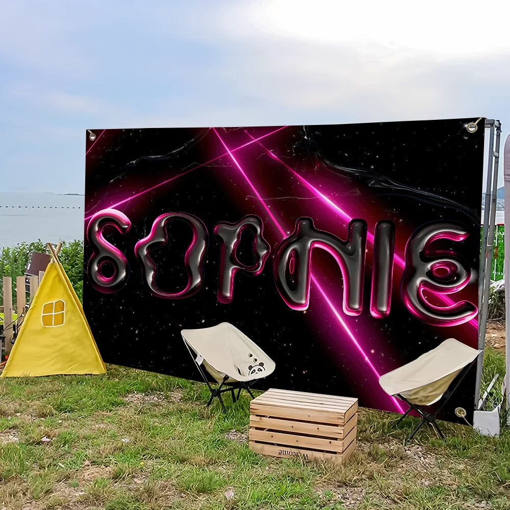 المغني S-الغني S-صوفي علم مرة أخرى لحفلة النزهة والتخييم راية قماش جو خارجي #6