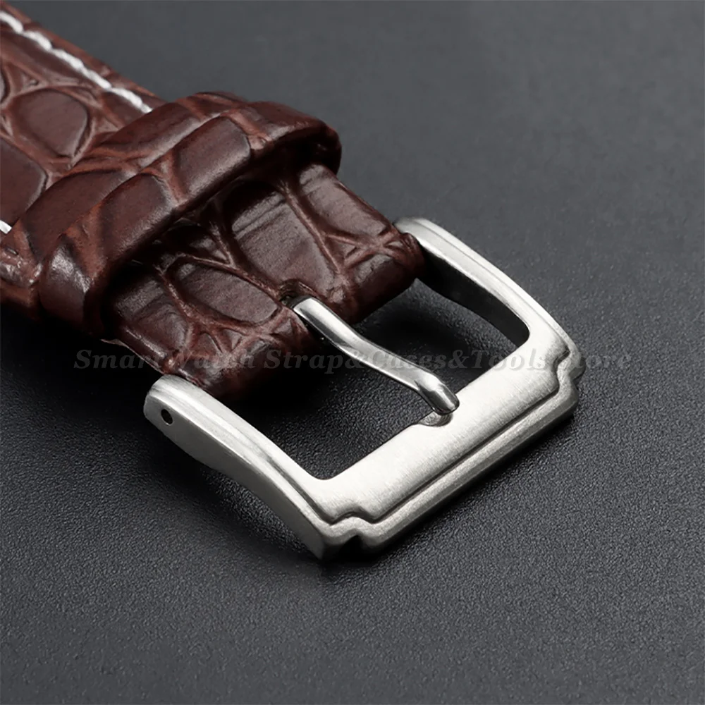 18mm 20mm 22mm Crocodile Pattern Design Leather Watch Strap 14/16/17/19/21/24mm Soft Watchbands Casual Business Wristwatch Band