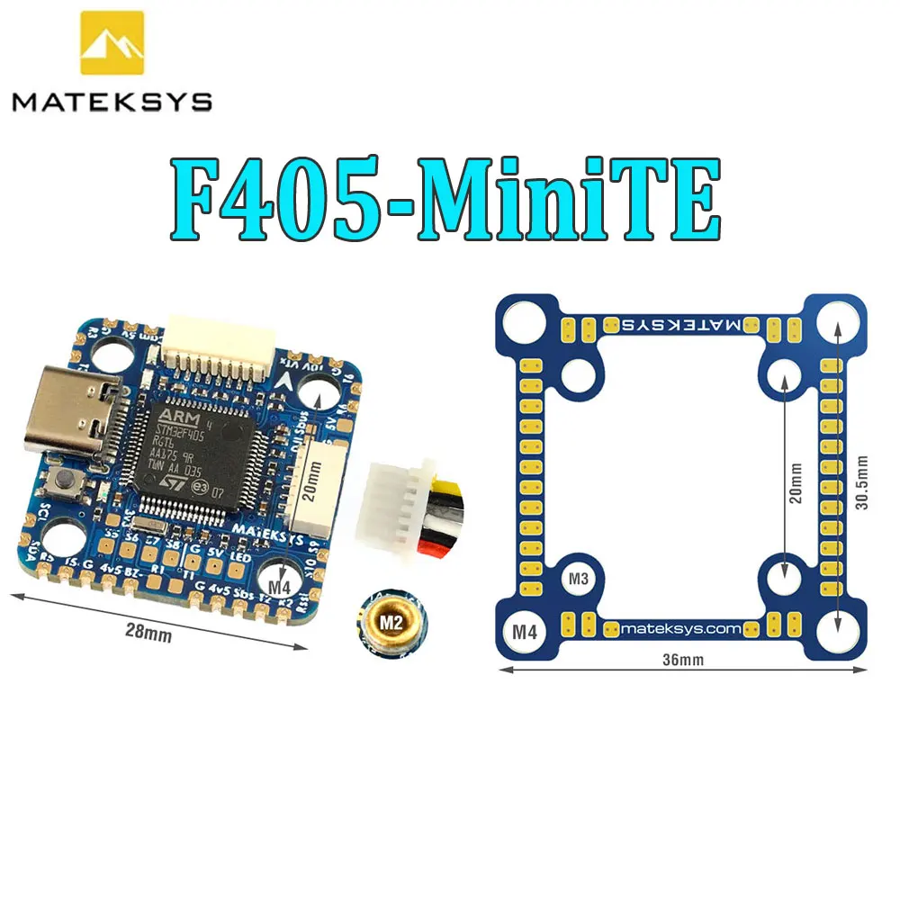 Matek System F405-MINI TE Flight Controller Built-in STM32F405RGT6 ICM42605 w/OSD BEC 5V 10V for FPV RC Racing Drone DJI VTX