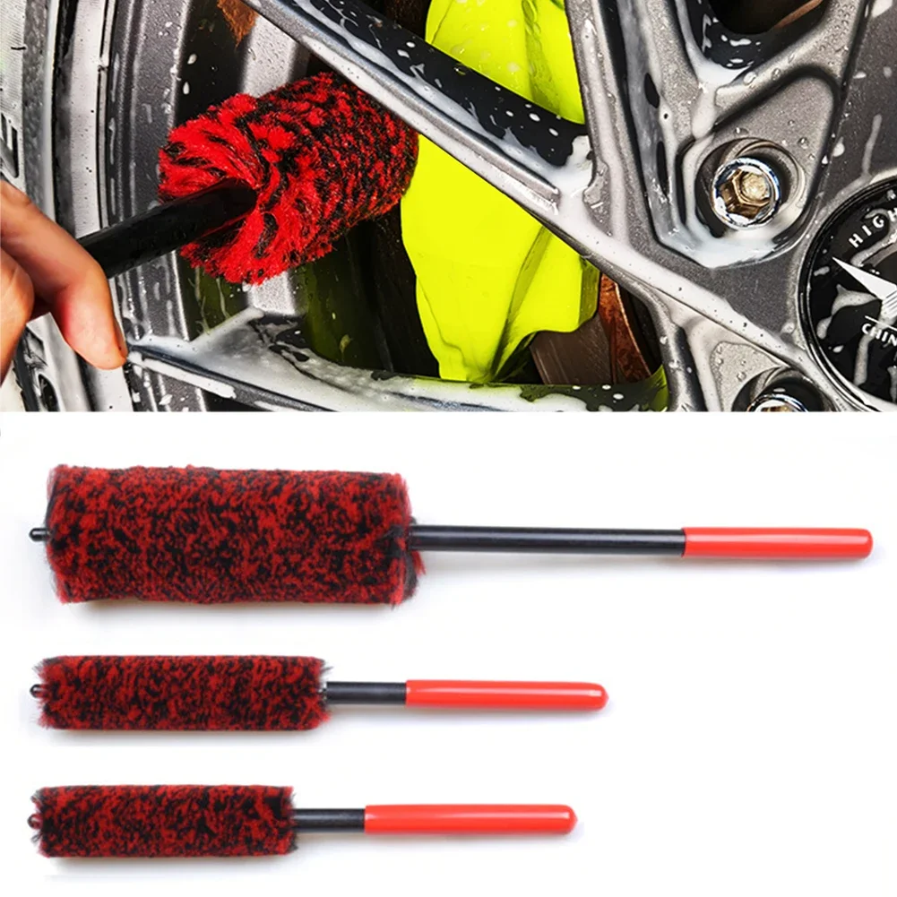 

Auto Wheel Detailing Brush Bendable Wheel Woolies Car Cleaning Tools for Car Rim Tire Washing Easily Clean Hard-To-Reach Areas