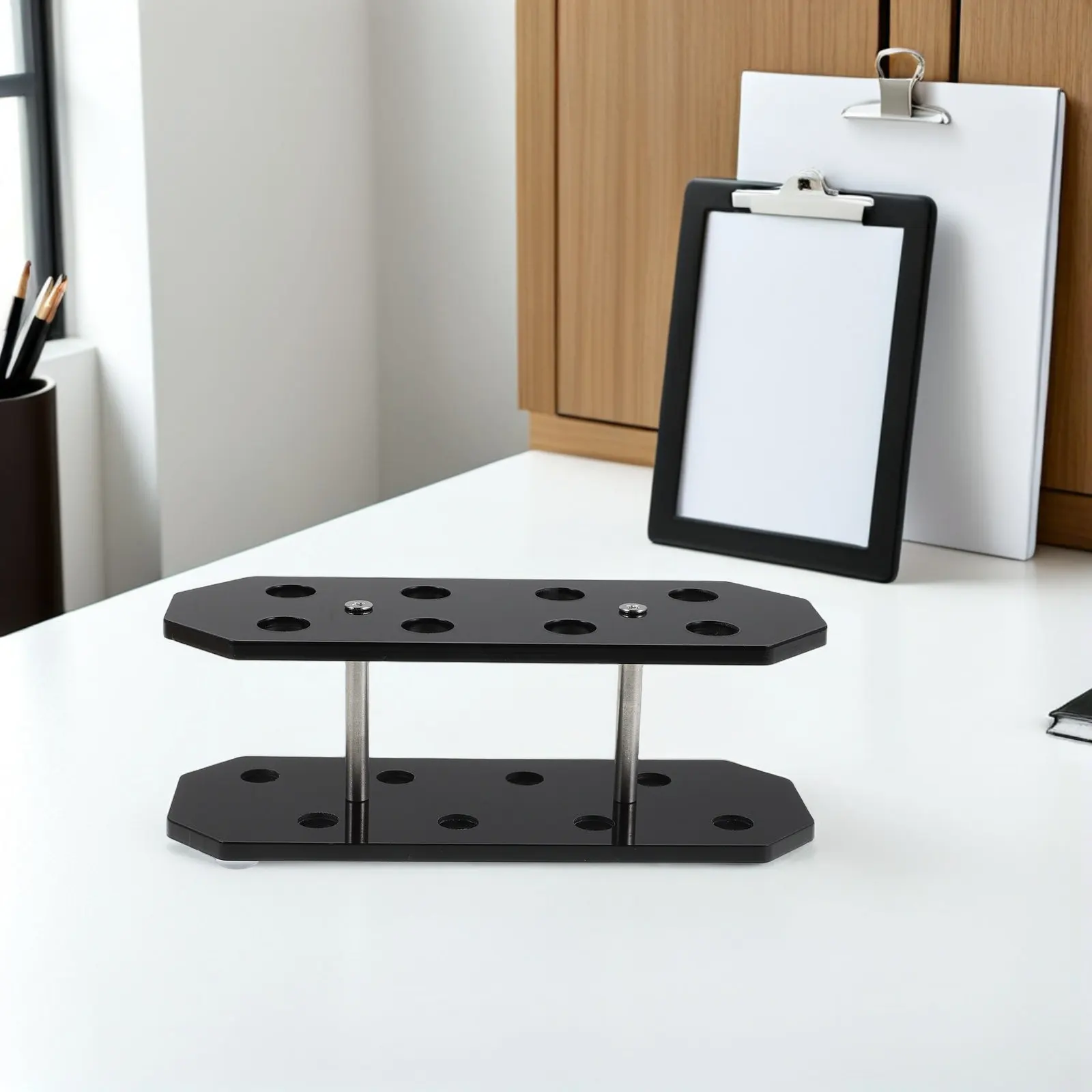 

Acrylic Desktop Dart Rack Holder Multi-Function Organizer Stand Indoor Home Office Tabletop Storage Display Holds 8 Steel Full
