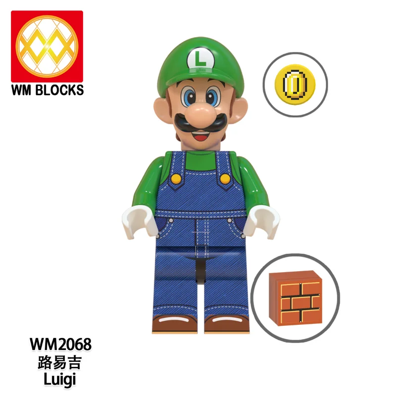 Figura de Super Mario Bros, modelo de dibujos animados, Mini figuras de Anime, juguetes para montar, adornos de escritorio de moda para niños, estatua coleccionable