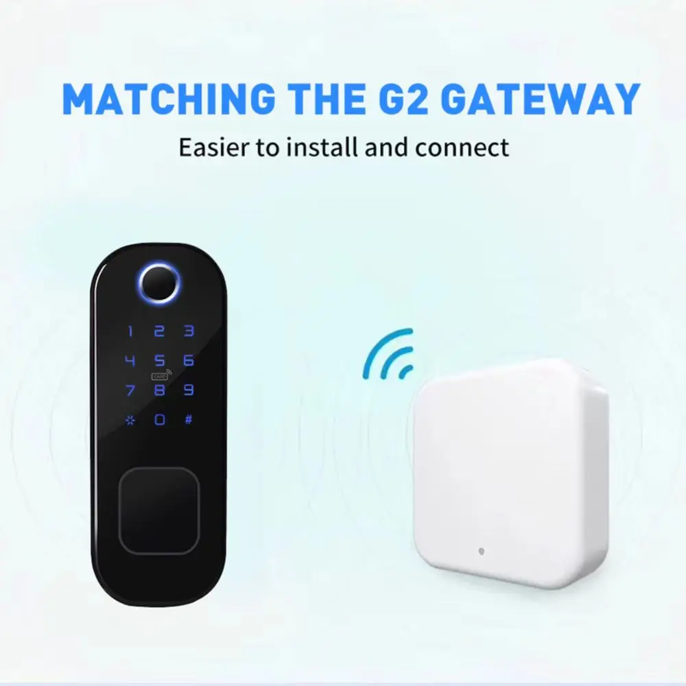 G2 Smart Door Lock sem fio, desbloqueio remoto, compatível com Alexa, Google Home, AirBnB Management, conversor Wi-Fi