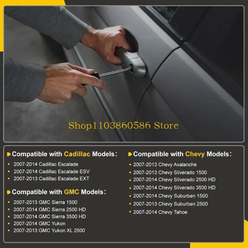 

242A Front Rear Driver Passenger Side Doors Handles 22738722 22738721 Vehicles Door Handle Replacement Set for Vehicles