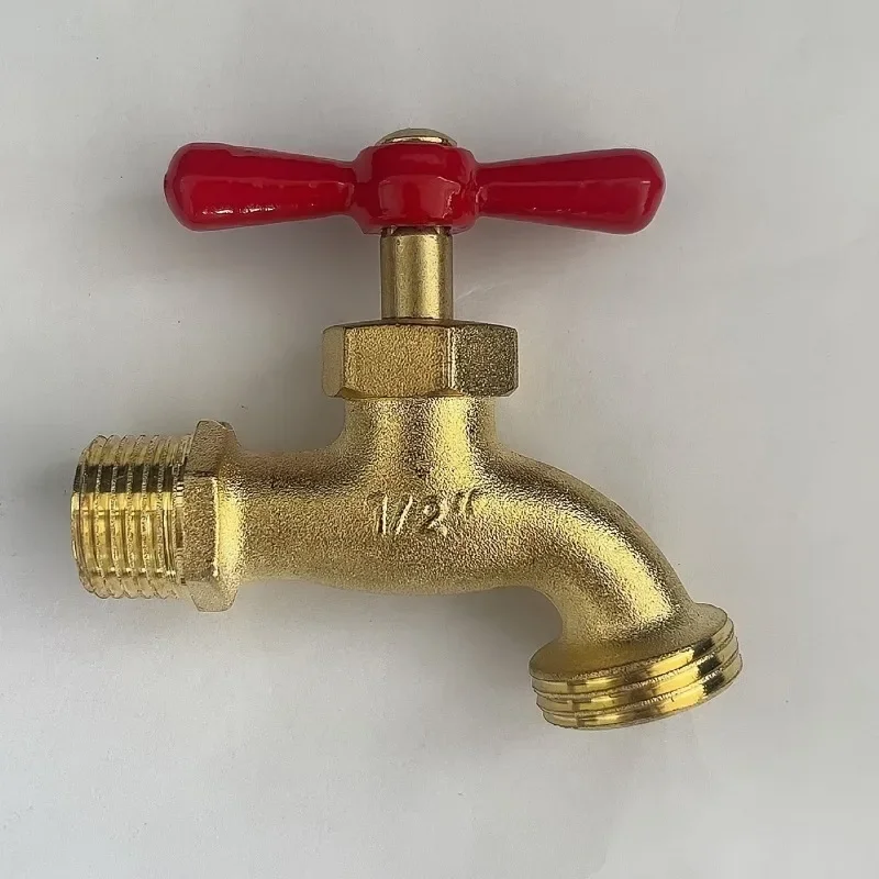 2 قطعة النمط الكلاسيكي سبائك الزنك خرطوم صنبور حديقة صنبور ثقب واحد تركيب مناسبة لخيوط NPT 1/2 بوصة #2