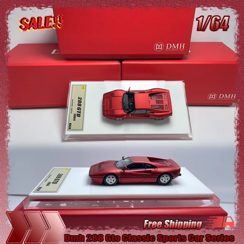 

New Dmh 1:64 Leaping Horse 288 Gto Classic Sports Car Series Simulation Resin Miniature Car Model Custom Children Toy Collection