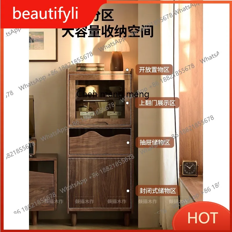 

A139 North American black walnut locker retro style locker sofa stand cabinet storage cabinet