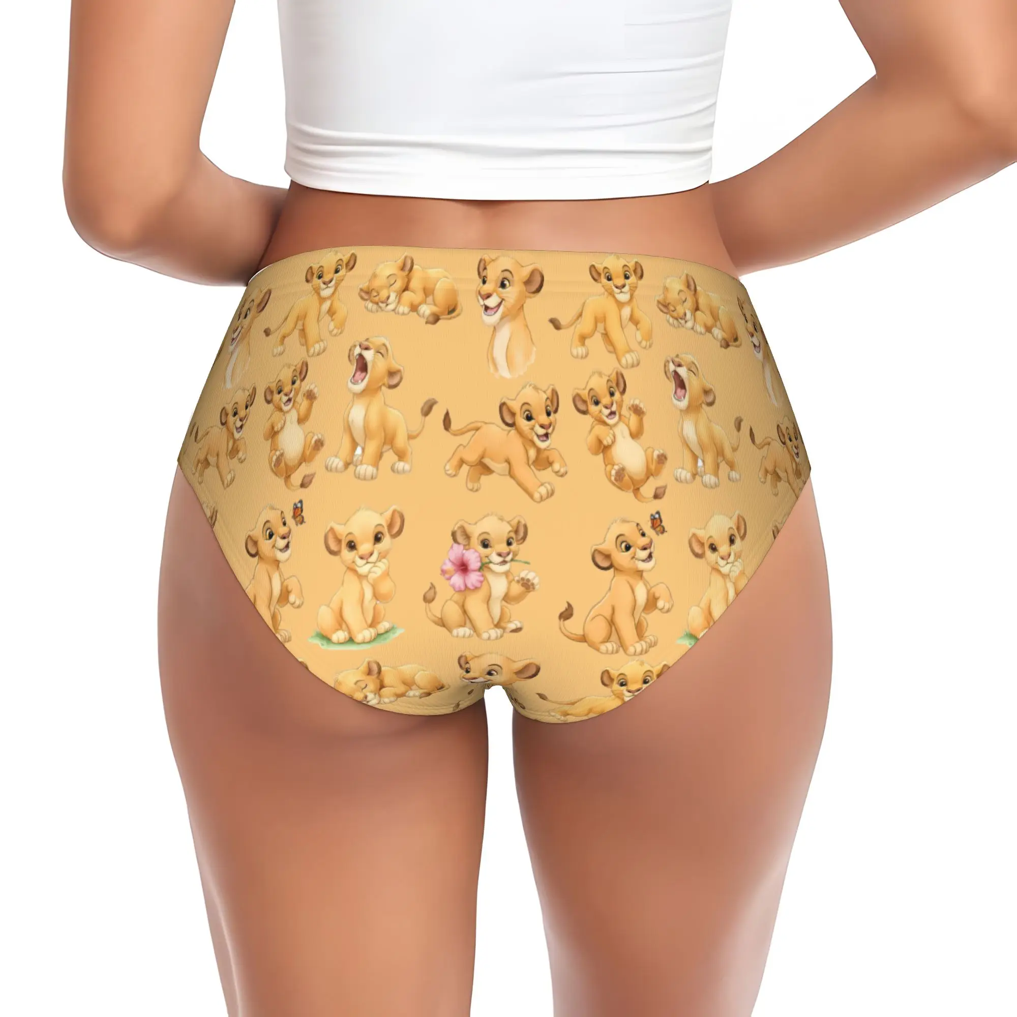 Custom Womens The Lion Cartoon K-Kings Panties Underwear Female Comfort Anime Briefs Underpants
