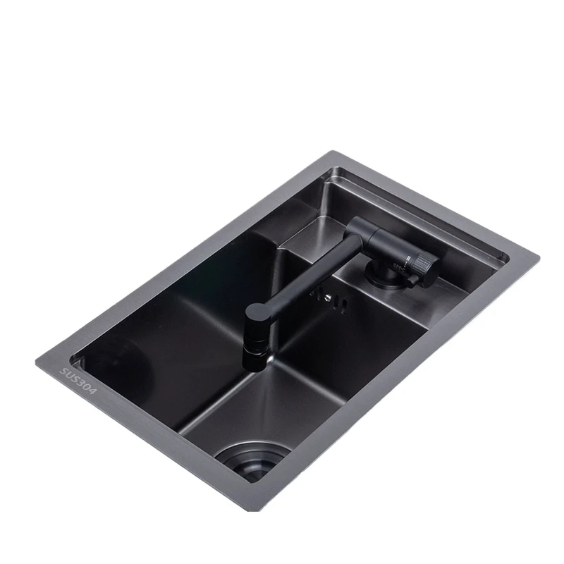 

Невидимая раковина, скрытая в столешнице, раковина ручной работы под столешницу, нано-черная раковина.