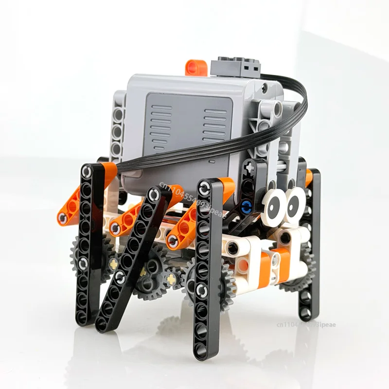 

Six-Legged Compact Walking Robot Building Block Hexapod Bionic Robot Technical Power Motor Education DIY MOC Kids Brick Toy Gift
