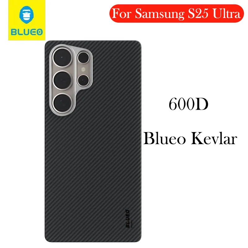 

Blueo Carbon Fibre Case For Samsung S25 Ultra Kevlar Back Cover Case for SAMSUNG Galaxy S25 Ultra