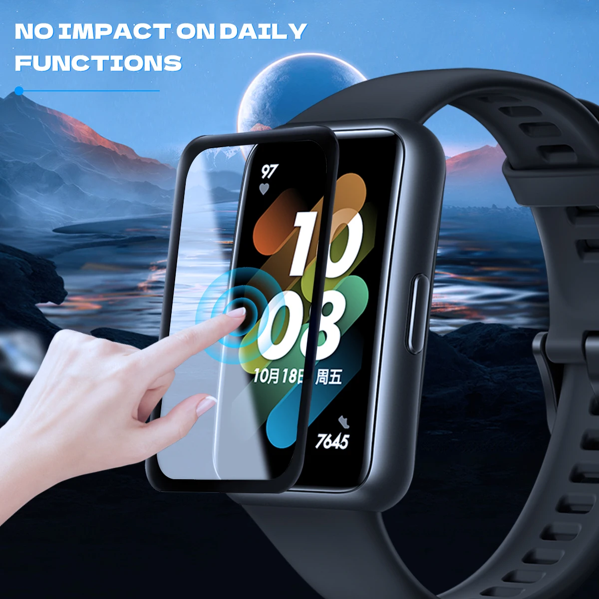 20D Screen Protector for Samsung Galaxy Fit3 Anti-scratch Film for Galaxy Fit 3 Full Coverage Ultra-HD Protective Film(Not Glass image 4