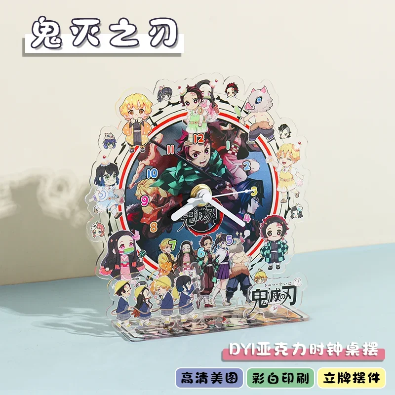 Dämon Slayer Uhr Kalender DIY Acryl Ornament Cartoon Anime Desktop Humanoiden Stehen Kreative