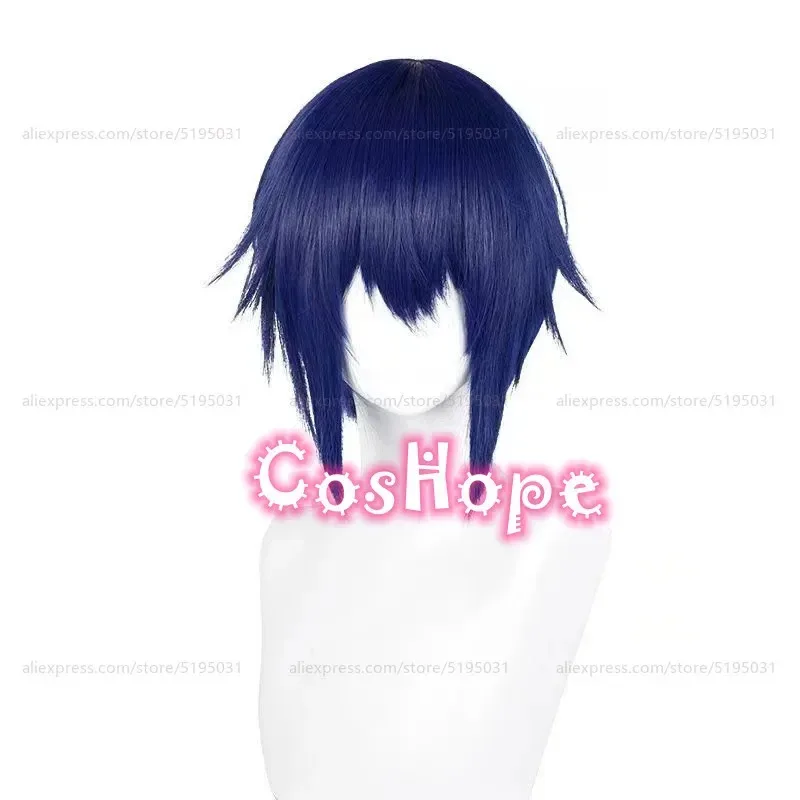 

Цукиёми Икуто 30 см короткий синий парик аниме косплей термостойкие синтетические парики
